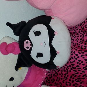 Kuromi Squishmallow Black and White Pink Plush